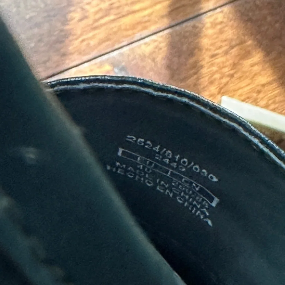 Zara Dark Green Leather Penny Loafers - Picture 6 of 6